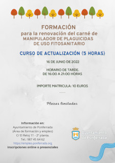 CARTEL FORMACION MANIPULADOR DE FITOSANITARIOS