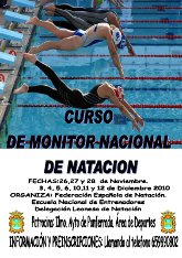 Curso de Monitor Nacional de Natación 2010. Cartel