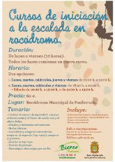 Cursos de iniciación a la escalada en rocódromo 2013
