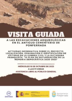 cartel visita guiada antiguo cementerio ponferrada 18 10 2023 17 h.