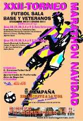 XXII Torneo Marathon Navidad 2010/2011 Fútbol Sala Base y Veteranos - Cartel