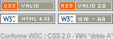 Conforme W3C : CSS 2.0 - WAI doble A