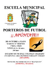 Cartel Escuela Mcpal. Porteros de Fútbol