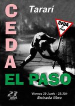 Cartel Ceda el Paso