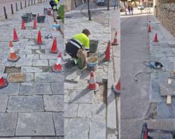 1 Reparación pizarras aceras avenida del Castillo